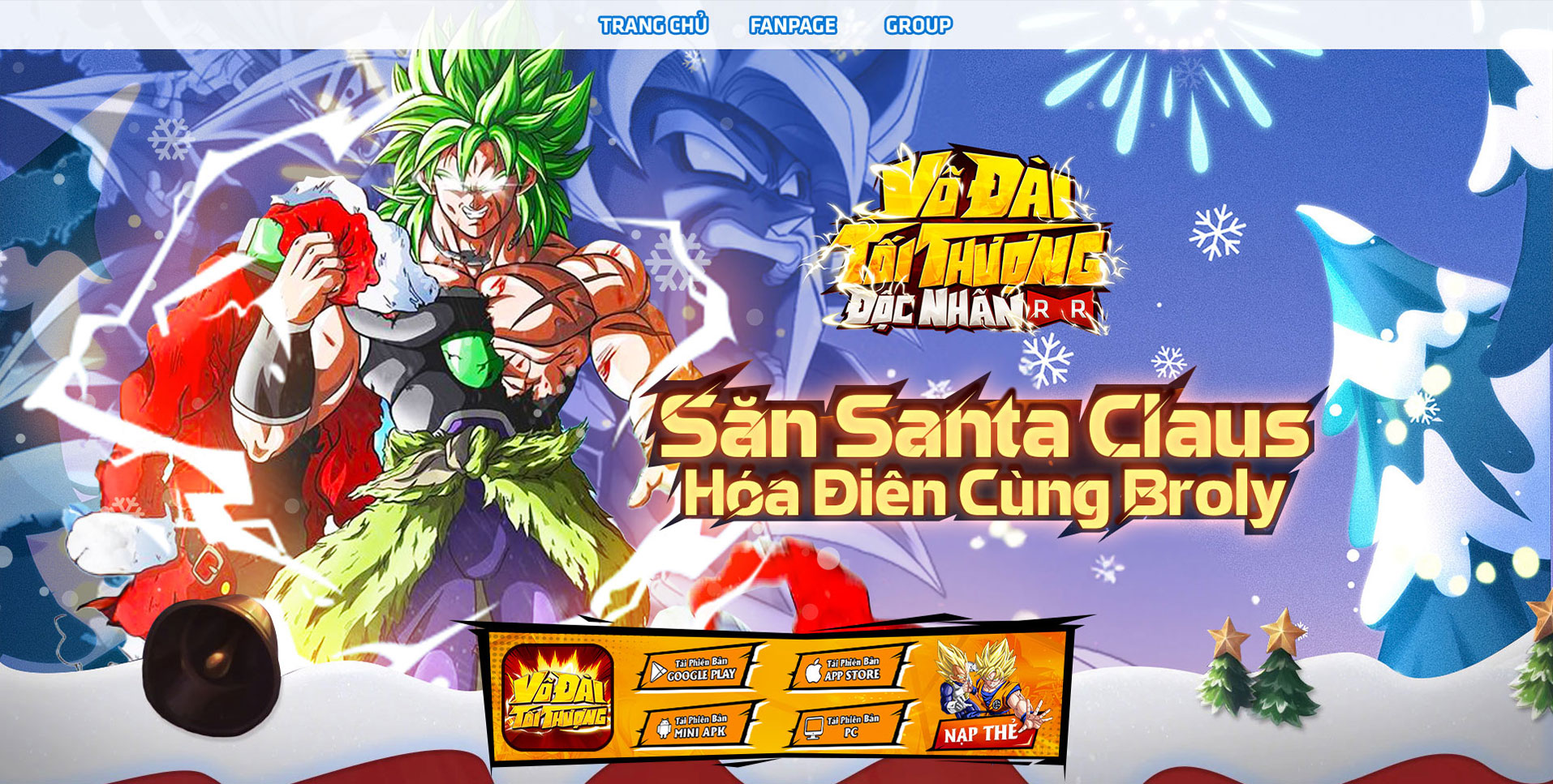 Christmas event landing page preview